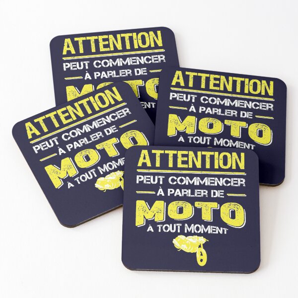 Item preview, Attention, can talk about Moto at any time - Message humor motard designed and sold by rubislys.