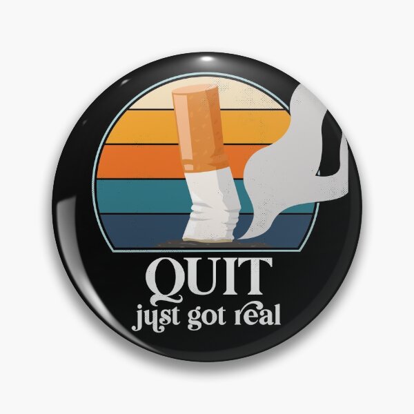 Item preview, Quit just got real - Funny retro sunset quit smoking  designed and sold by emmjott.