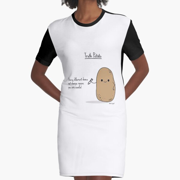 Truth Potato Graphic T-Shirt Dress