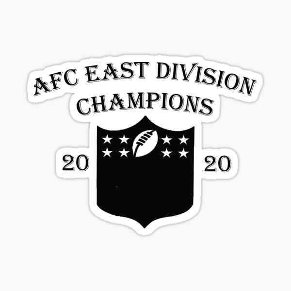 Buffalo Bills 2020 AFC East Champions Vinyl Sticker 3.3x3.8 |