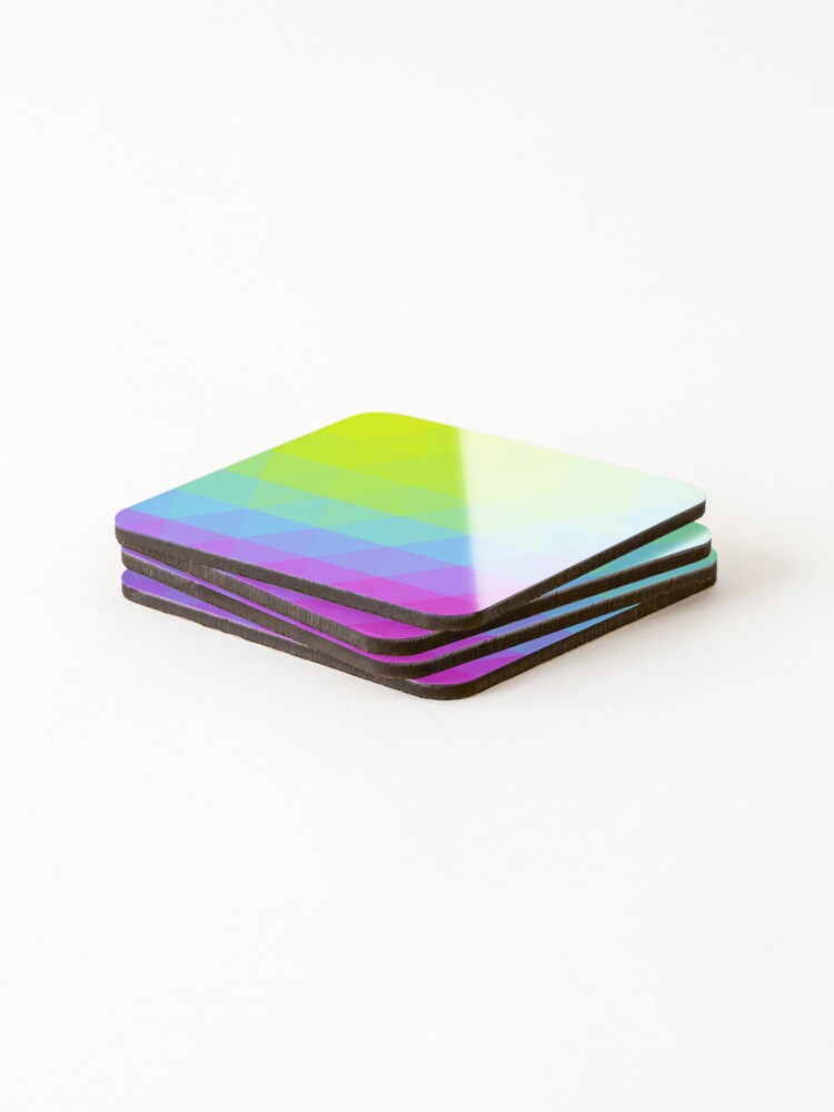 Thumbnail 4 of 5, Coasters (Set of 4), Colorful Gradient Geometric Pattern designed and sold by ChaimaaKr.