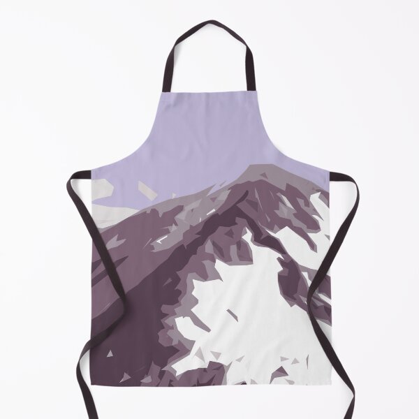 Item preview, Purple Mountains Snow Alps Nature Illustration - Landscape designed and sold by MadandMean.