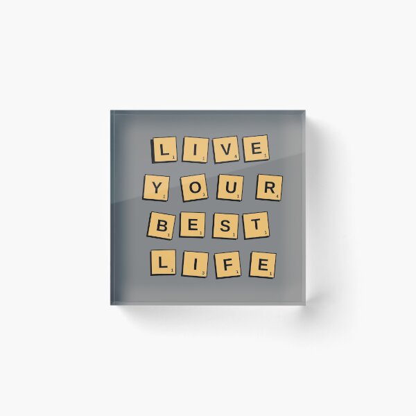 Item preview, Live Your Best Life - scrabble tiles style quote. designed and sold by Theleochick.