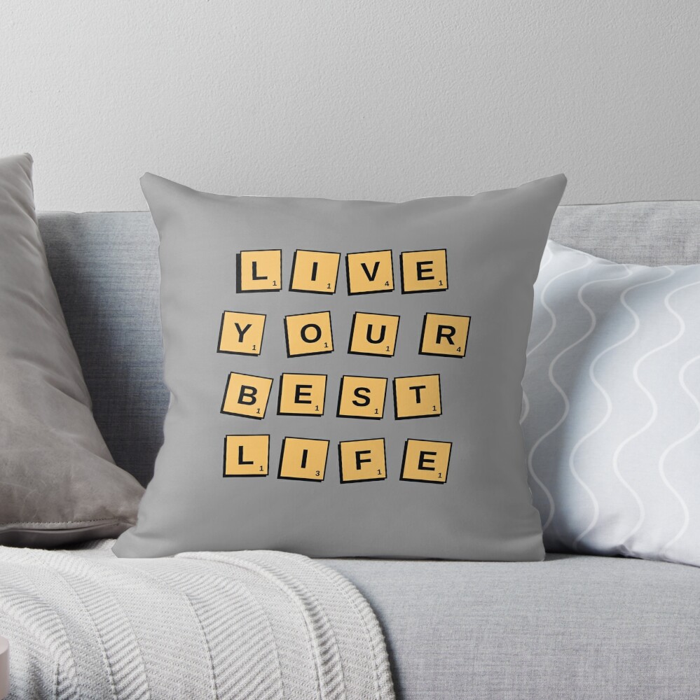 Live Your Best Life - scrabble tiles style quote. Poster for Sale by  Theleochick