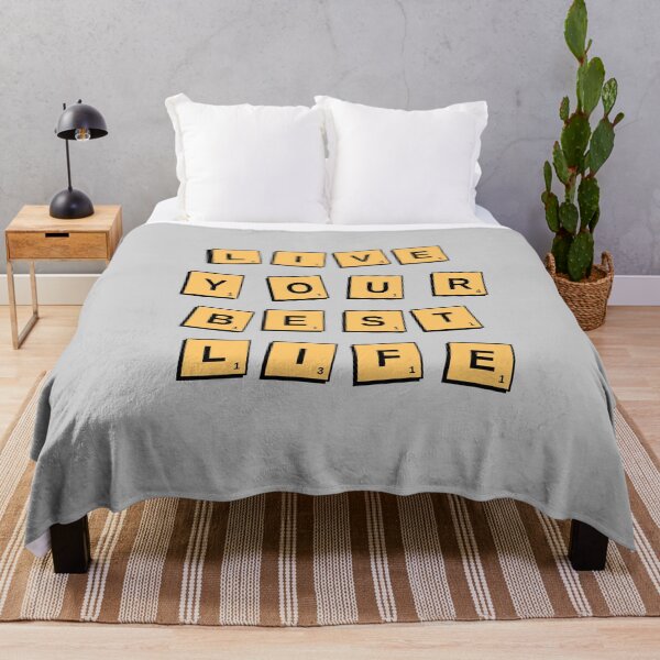 Item preview, Live Your Best Life - scrabble tiles style quote. designed and sold by Theleochick.