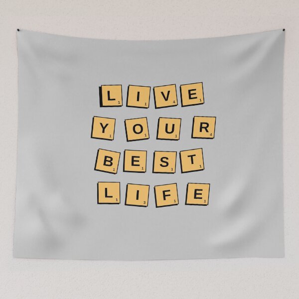 Item preview, Live Your Best Life - scrabble tiles style quote. designed and sold by Theleochick.