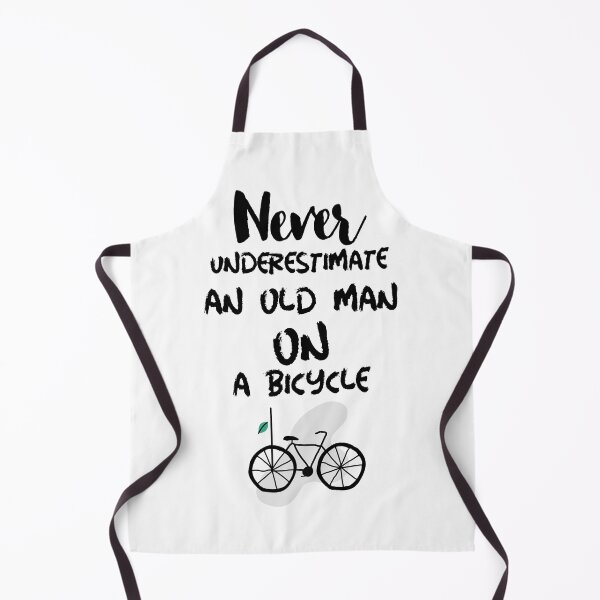 Item preview, Never Underestimate An Old Man on a Bicycle designed and sold by DiscGolfTees.
