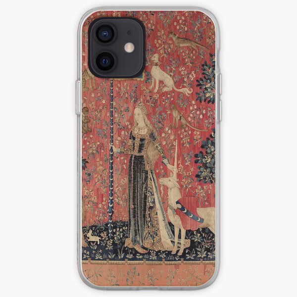 Medieval Unicorn Floral Tapestry iPhone Soft Case
