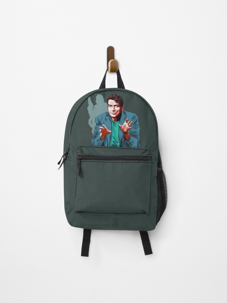 Charlie Sheen - An illustration by Paul Cemmick Backpack for Sale by DAVID  RICHARDSON | Redbubble