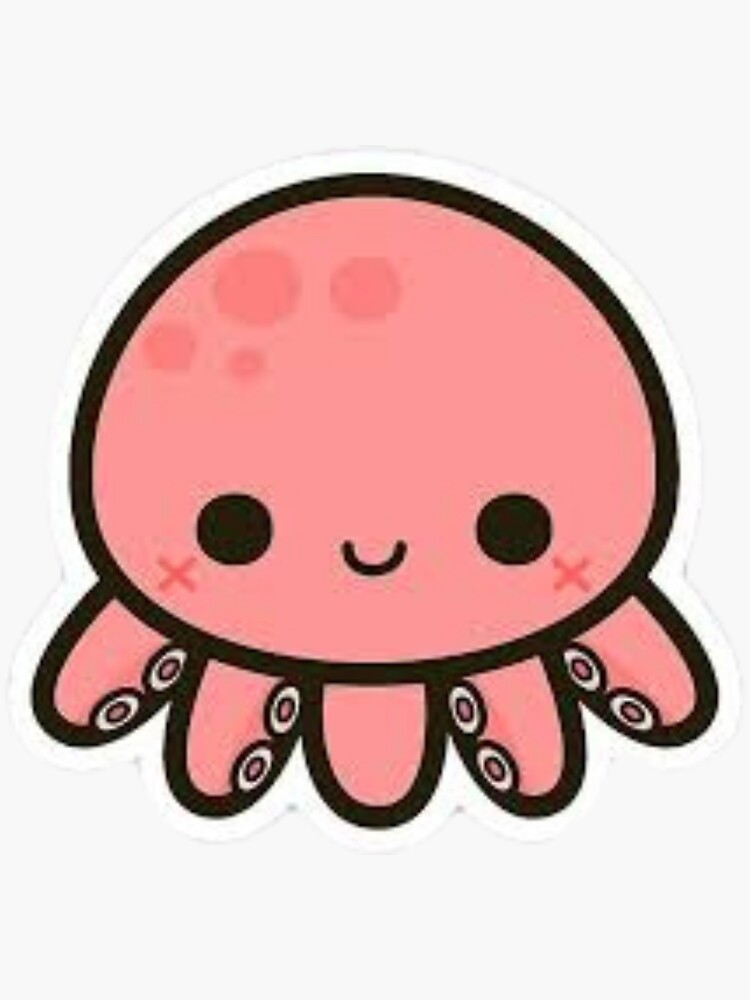 Large cute octopus drawing\