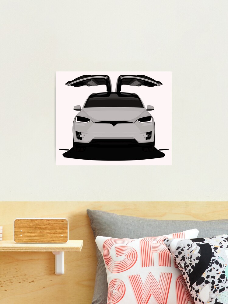 Tesla Model X Photographic Print for Sale by AUTO-ILLUSTRATE