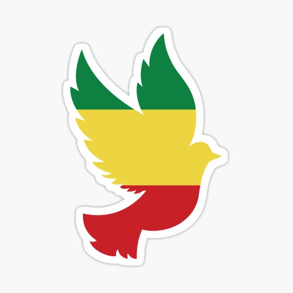 Peace Dove Ethiopian Flag Sticker