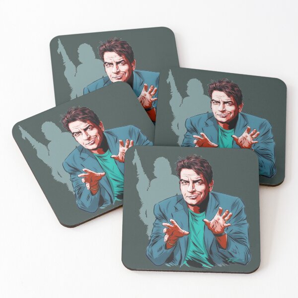Item preview, Charlie Sheen - An illustration by Paul Cemmick designed and sold by TIGERDAVER.