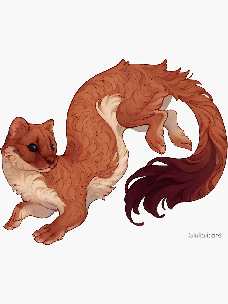 "Weasel" Sticker by Giulialibard | Redbubble