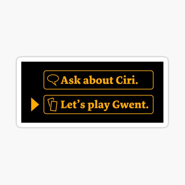 Lass uns Gwent spielen! Sticker