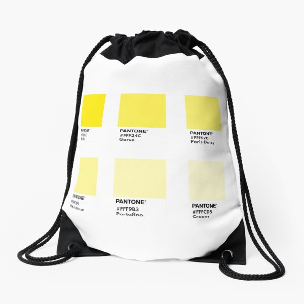 Golden palette pantone color swatch Drawstring Bag for Sale by softlycarol Redbubble