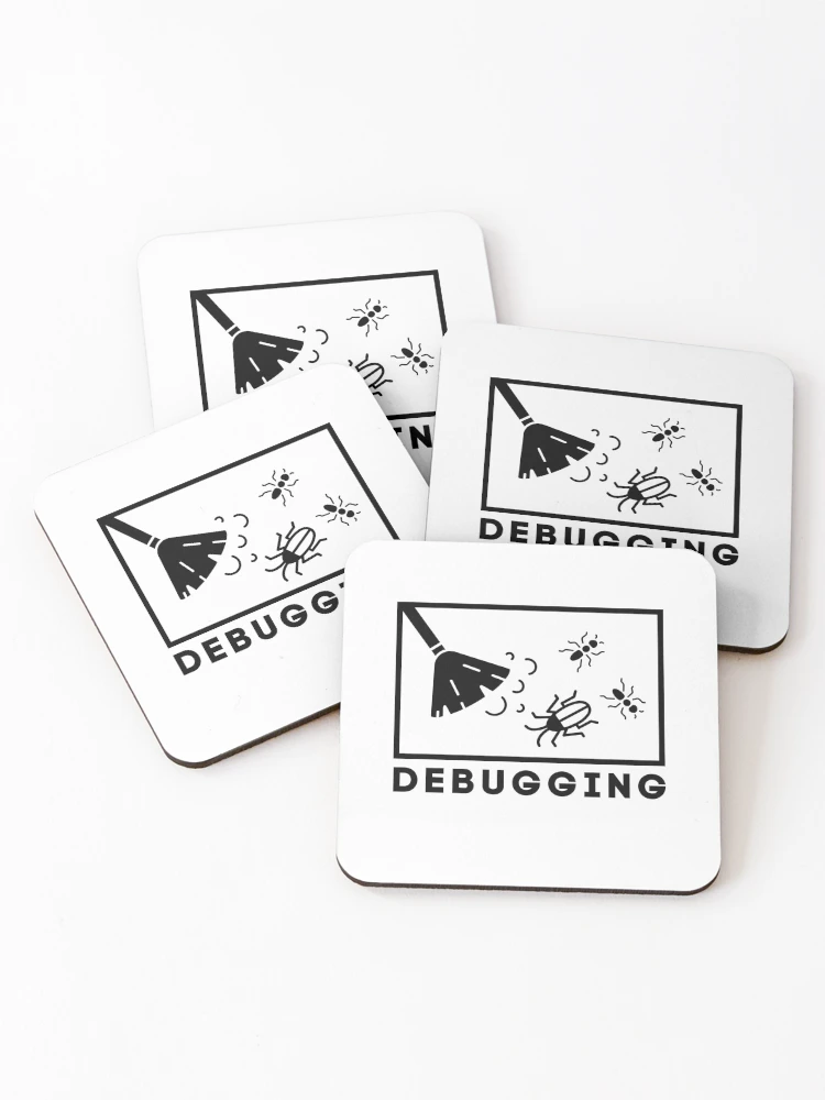 Thumbnail 1 of 5, Coasters (Set of 4), Debugging designed and sold by dev-tats.