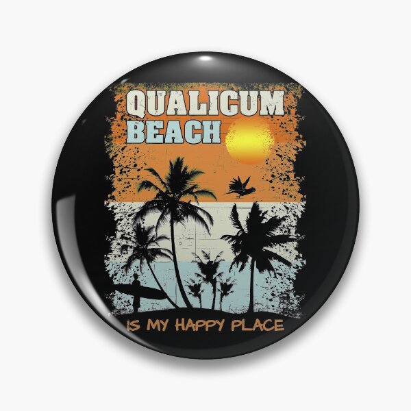 Item preview, Qualicum Beach Is My Happy Place Retro Vintage designed and sold by Renergie.