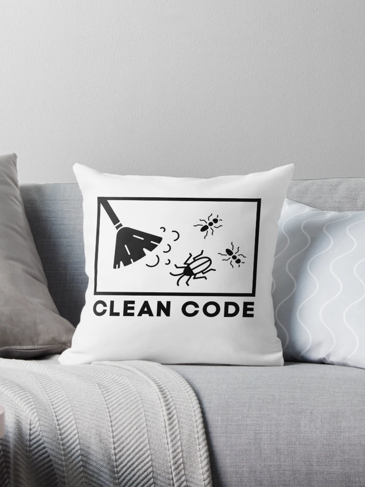 Thumbnail 1 of 4, Pillow, Clean Code designed and sold by dev-tats.