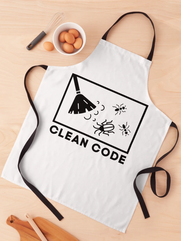 Thumbnail 1 of 6, Apron, Clean Code designed and sold by dev-tats.