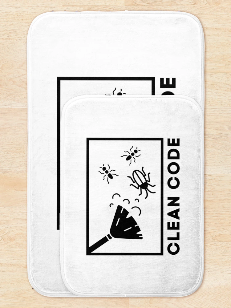 Thumbnail 5 of 6, Bath Mat, Clean Code designed and sold by dev-tats.