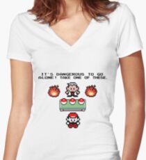 Zelda Pokemon Women's Fitted V-Neck T-Shirt
