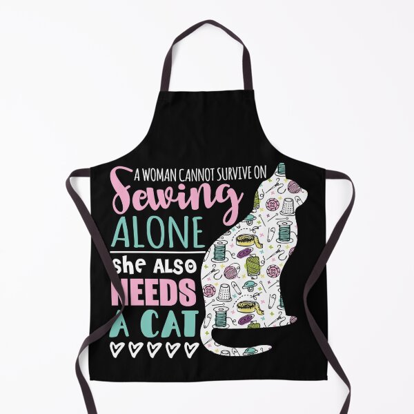 Item preview, A Woman Cannot Survive On Sewing Alone She Also Needs A Kitten designed and sold by Charles Brian.