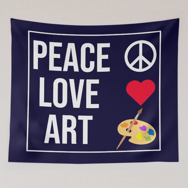 Item preview, Peace Love Art designed and sold by CatArtStore.