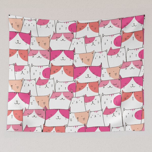 Item preview, A lot of White and Pink Cats designed and sold by chark70.