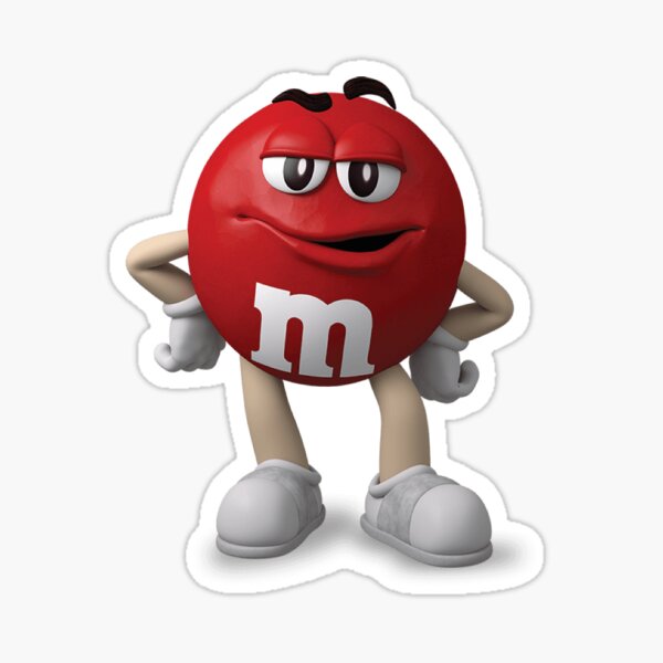 Red M&M Sticker