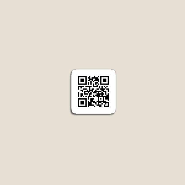 Rick Roll Link QR Code Magnet for Sale by magsdesigns