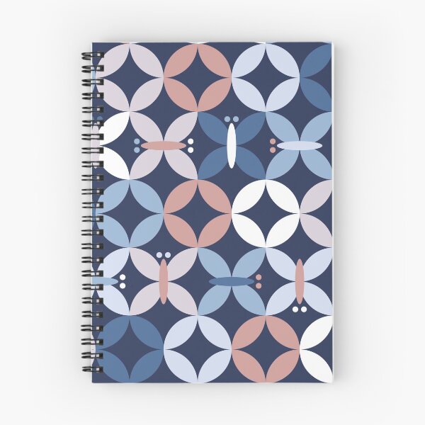 Item preview, Butterflies in white, blue and rose on dark blue designed and sold by colorofmagic.