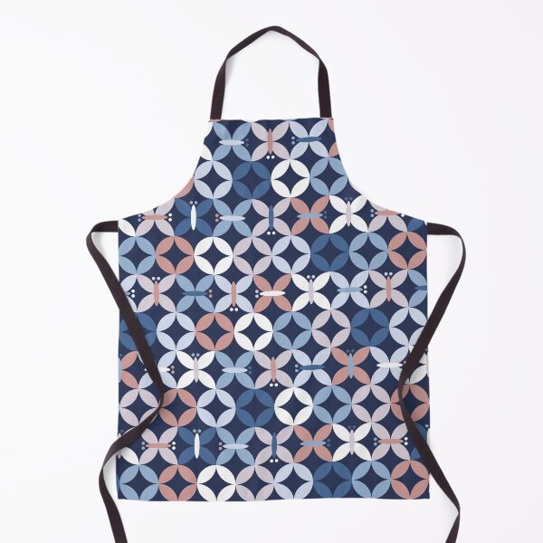 Item preview, Butterflies in white, blue and rose on dark blue designed and sold by colorofmagic.