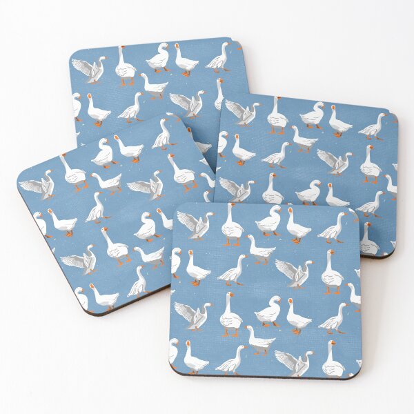 Item preview, Geese on Blue designed and sold by Quick Brown Fox Canada.
