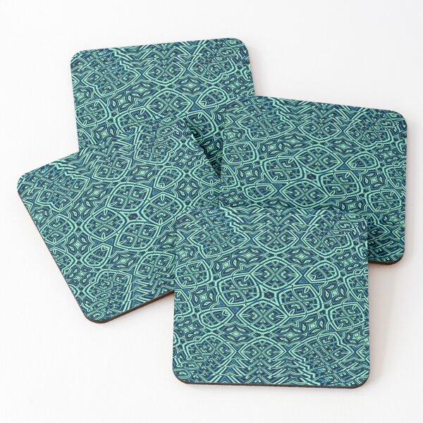 Item preview, Weave Design In Blue and Green  designed and sold by Lynn  Marie Sharp.