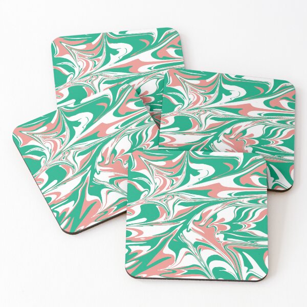 Item preview, Burnt Coral and Mint Color Simple Abstract Pattern designed and sold by Erwin-Bratz.