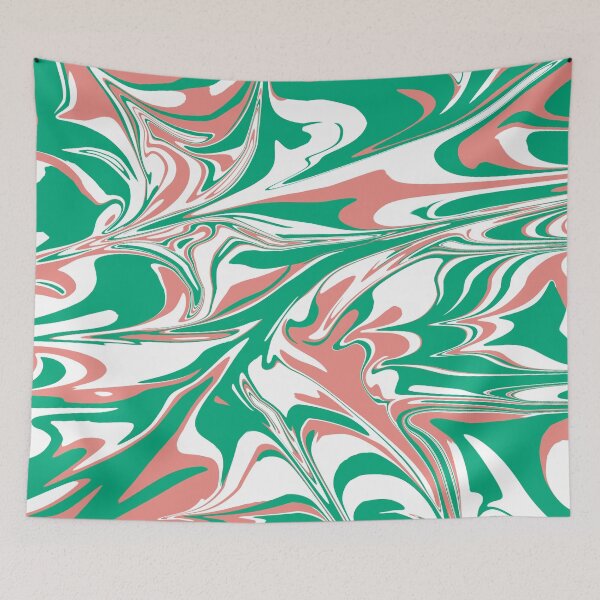 Item preview, Burnt Coral and Mint Color Simple Abstract Pattern designed and sold by Erwin-Bratz.