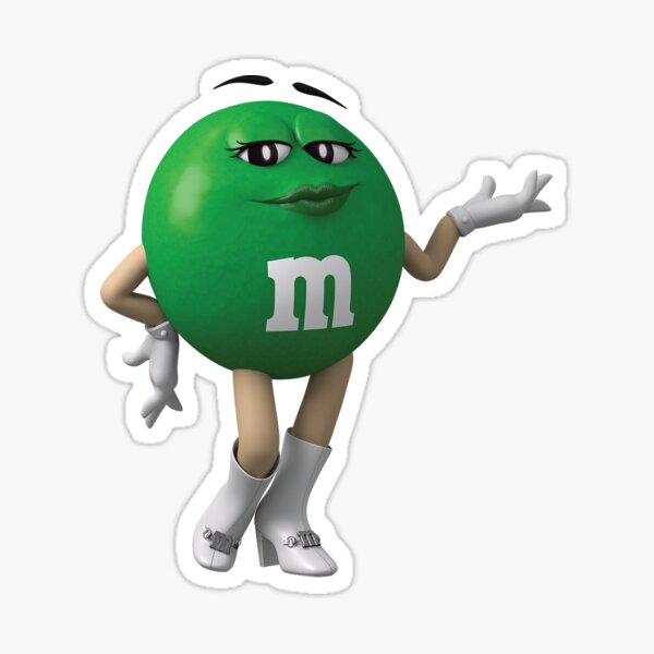 Green M&M Sticker