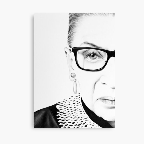 Ruth Bader Ginsburg Half Portrait Canvas Print