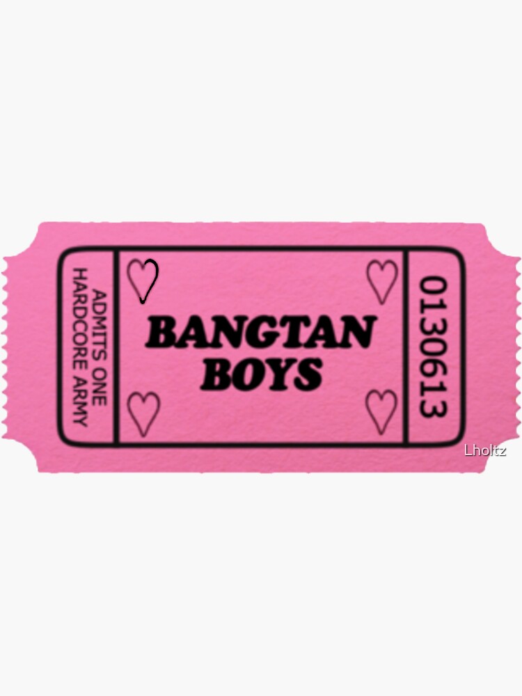 bts ticket stub sticker by lholtz redbubble