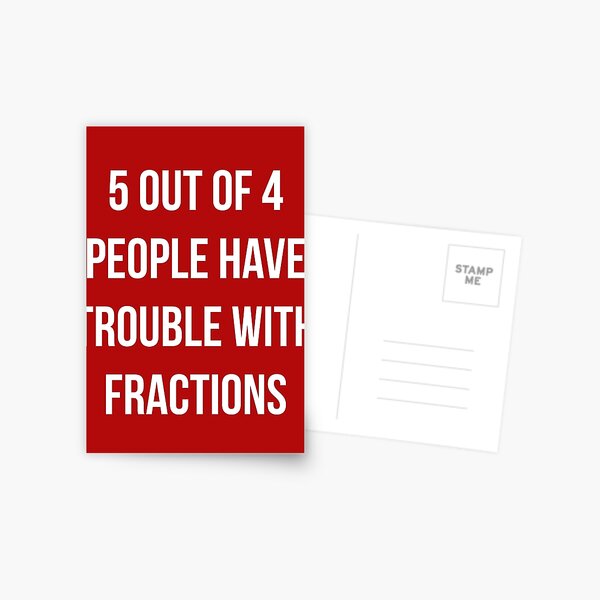 Camiseta divertida de las matemáticas de las fracciones Postal