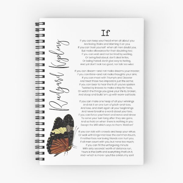 Item preview, Rudyard Kipling If Poem Poetry Inspirational Words  designed and sold by CultandObscure.