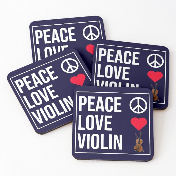 Item preview, Peace Love Violin designed and sold by CatArtStore.