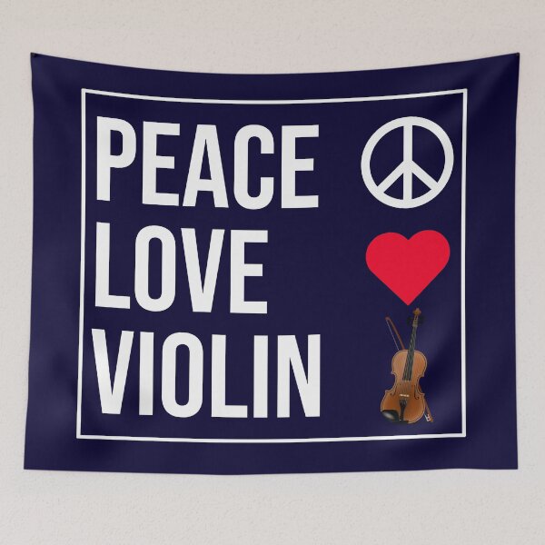 Item preview, Peace Love Violin designed and sold by CatArtStore.