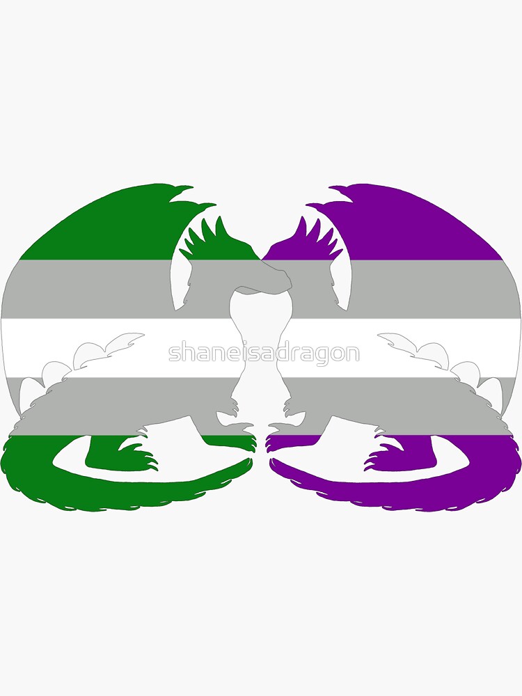 Grayromantic Graysexual Pride Dragons Sticker By Shaneisadragon