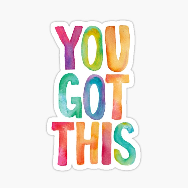 Item preview, You Got This Rainbow Watercolor designed and sold by MotivatedType.