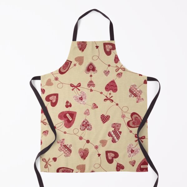 Item preview, Furnishing jacquard, hearts, cream-red designed and sold by jwebmarket.