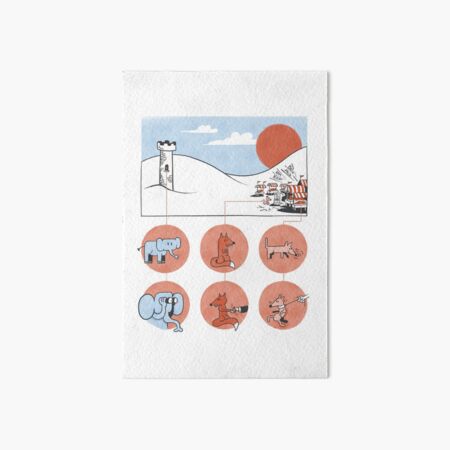 Navigating the field Art Board Print