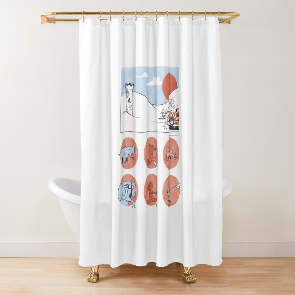 Navigating the field Shower Curtain
