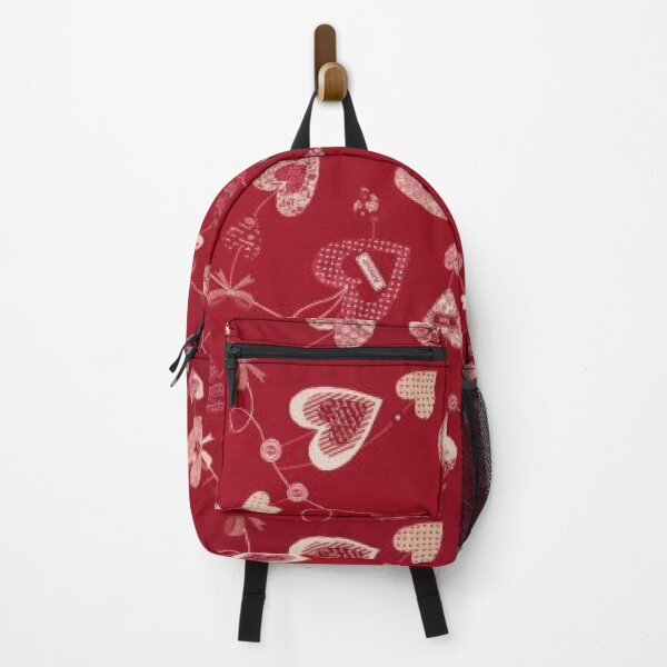 Item preview, Furnishing jacquard, hearts, red-cream designed and sold by jwebmarket.